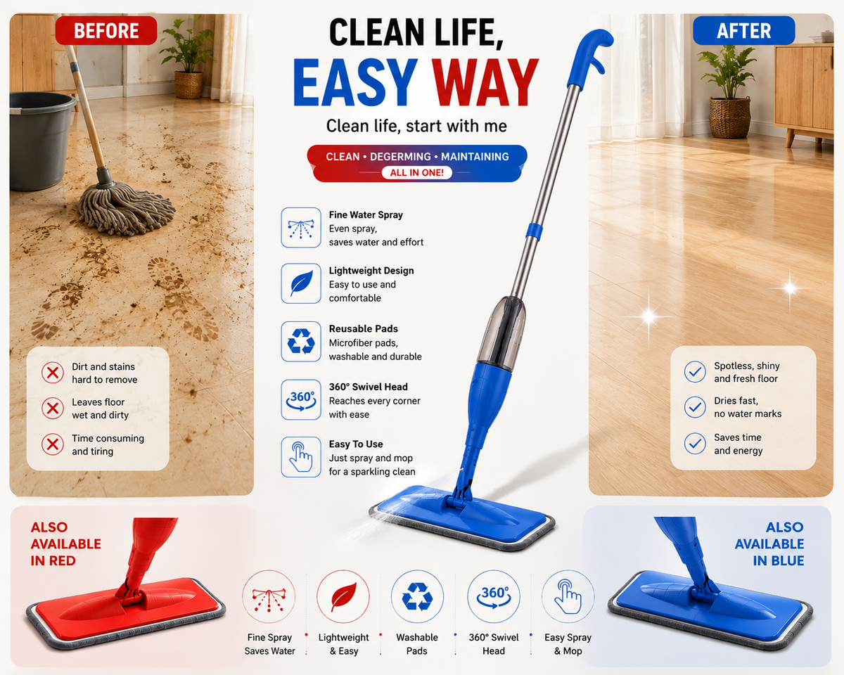 MSE Spray Mop – No Bucket Needed | 50% OFF 🔥