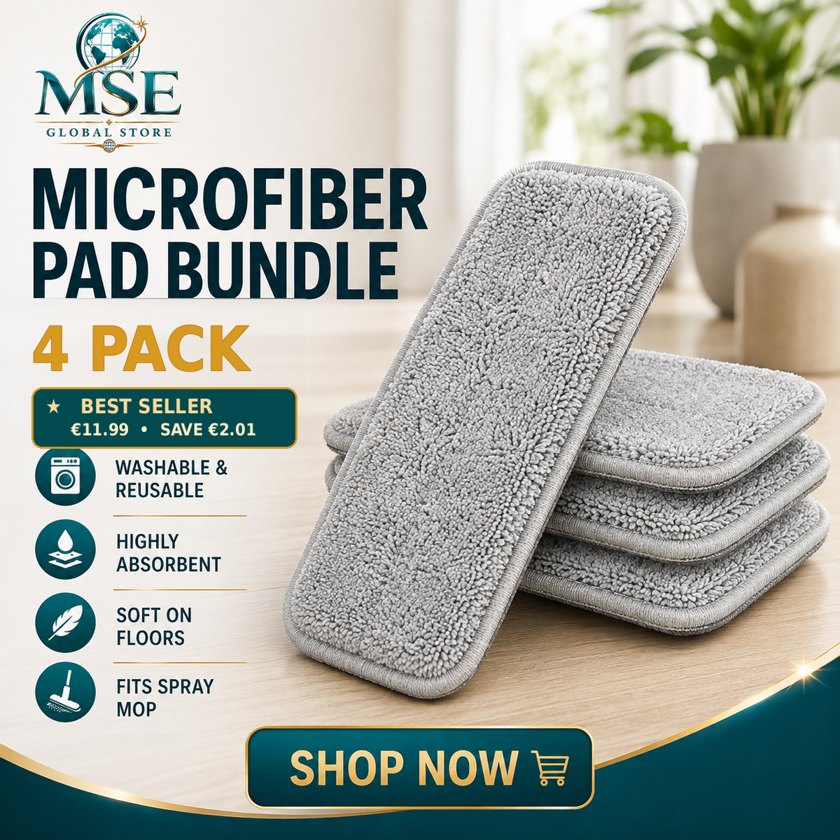 MSE Spray Mop – No Bucket Needed | 50% OFF 🔥