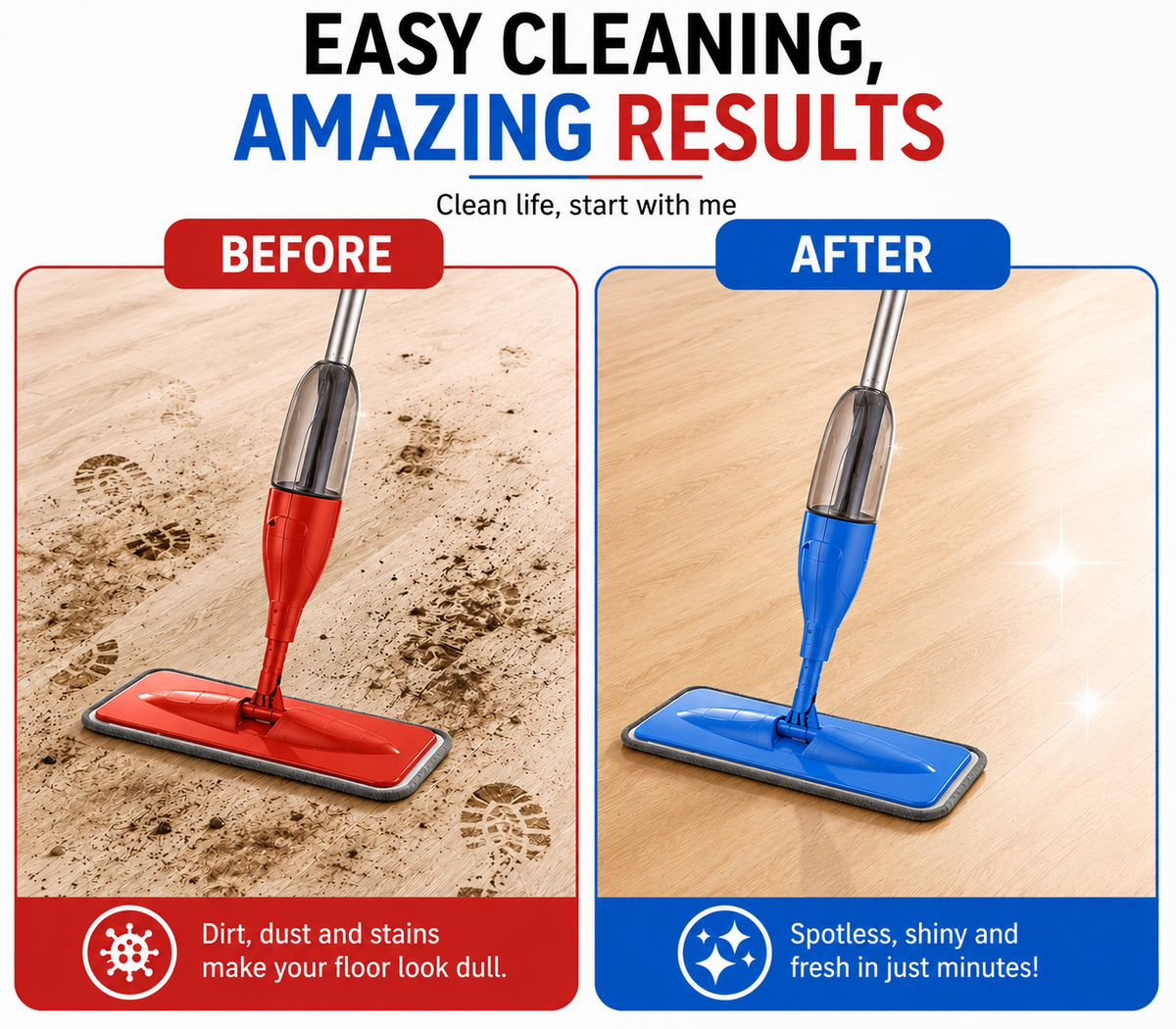 MSE Spray Mop – No Bucket Needed | 50% OFF 🔥